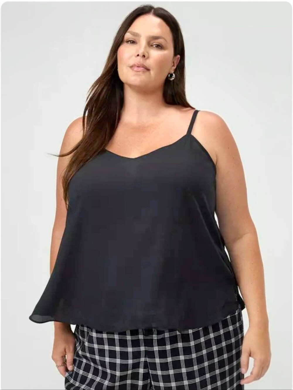 Torrid Sophie Black Chiffon Swing Cami Flowy Tank Top Plus Size 1